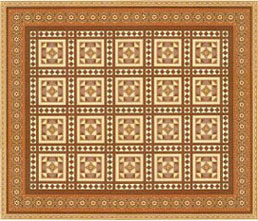 Dollhouse Miniature Floor Paper: Victorian Floor Tiles